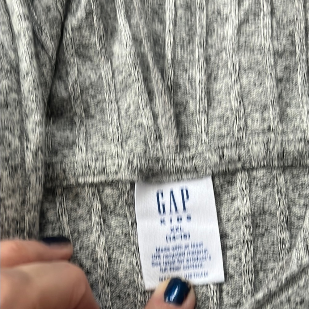 Gray Ribbed Hoodie - Picture 2 of 5